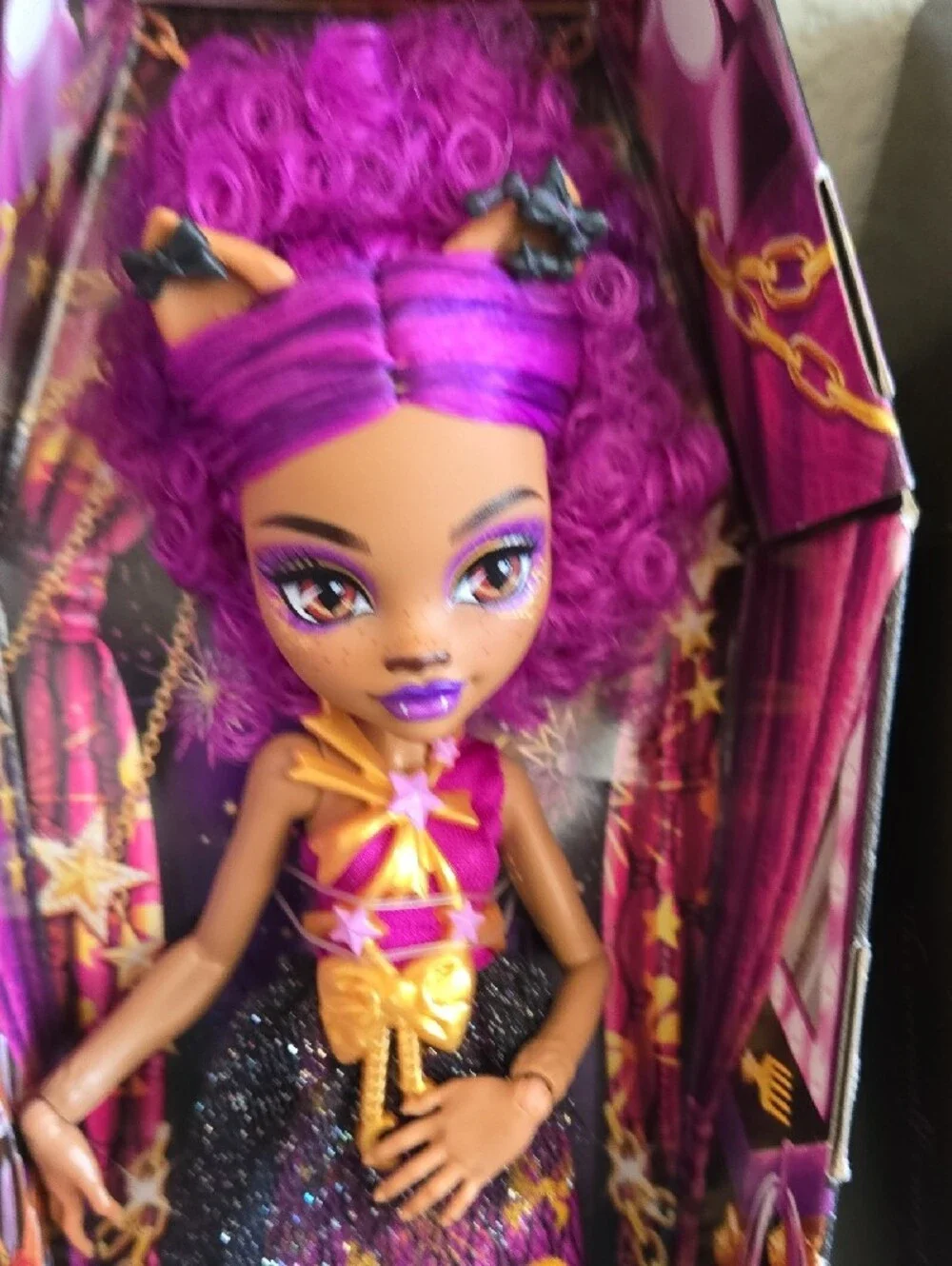 Monster High Dolls Set Of 4 Purple, Pink, Orange & Blue